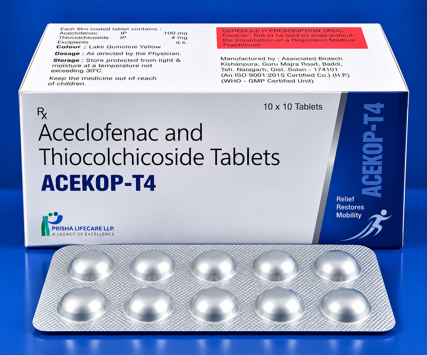 Aceclofenac and Thiocolchicoside Tablets